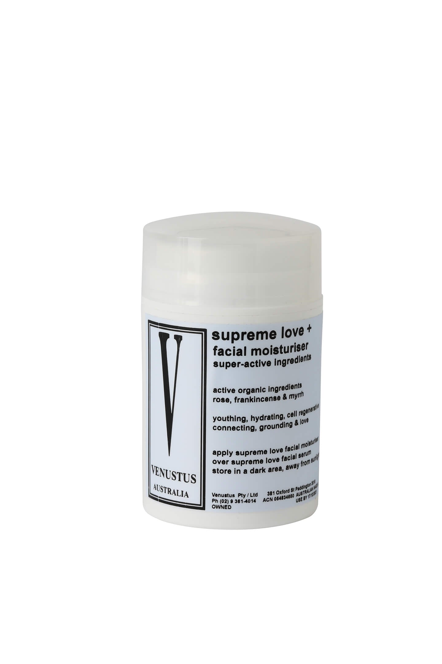 supreme love + facial moisturiser